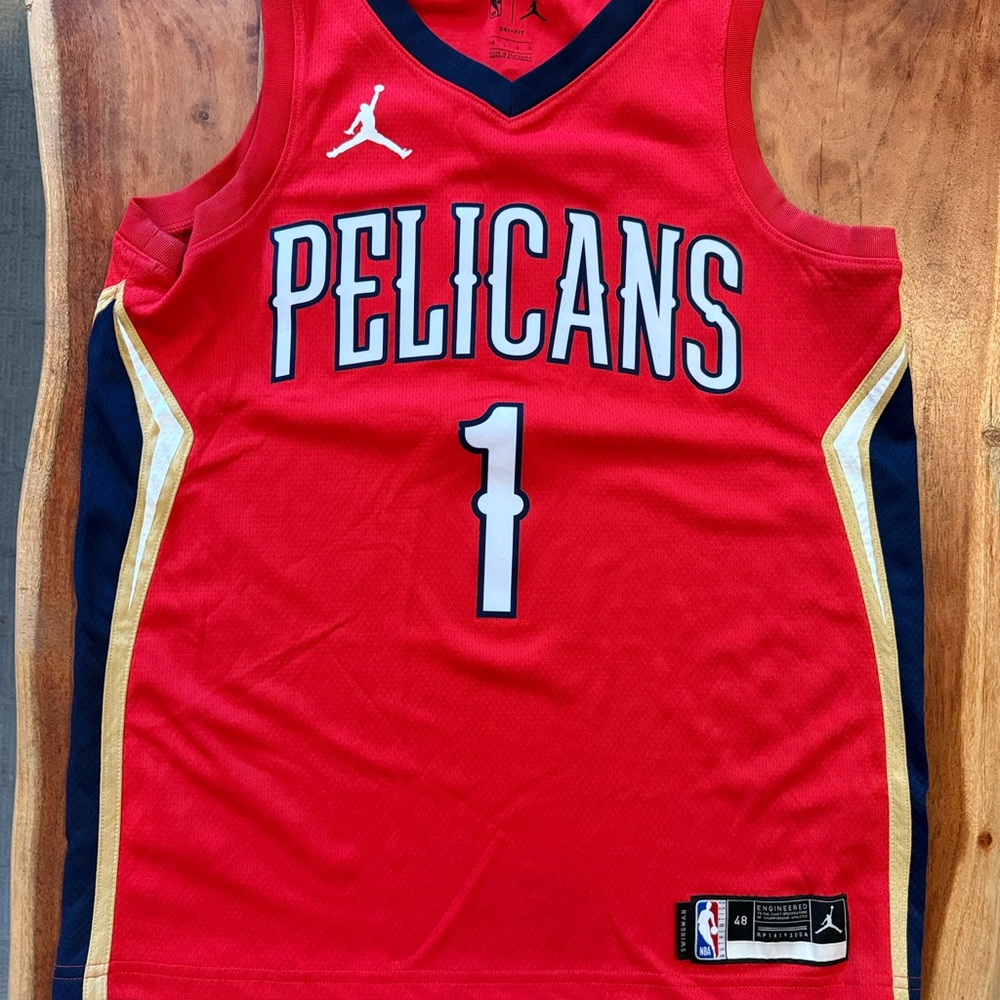 Red Pelicans Basketball Jersey